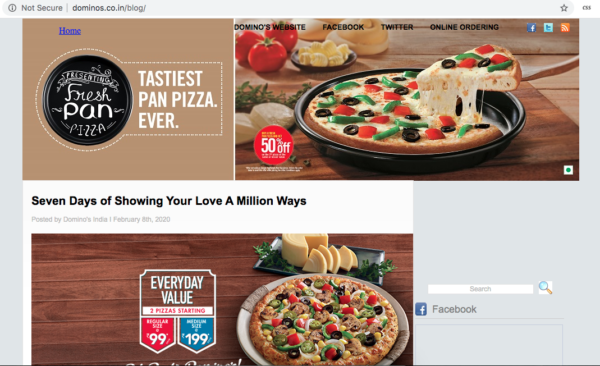 Blogs for Dominos India