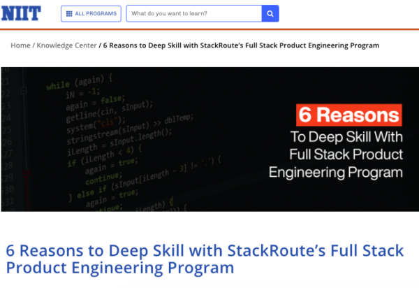 StackRoute Blog Article