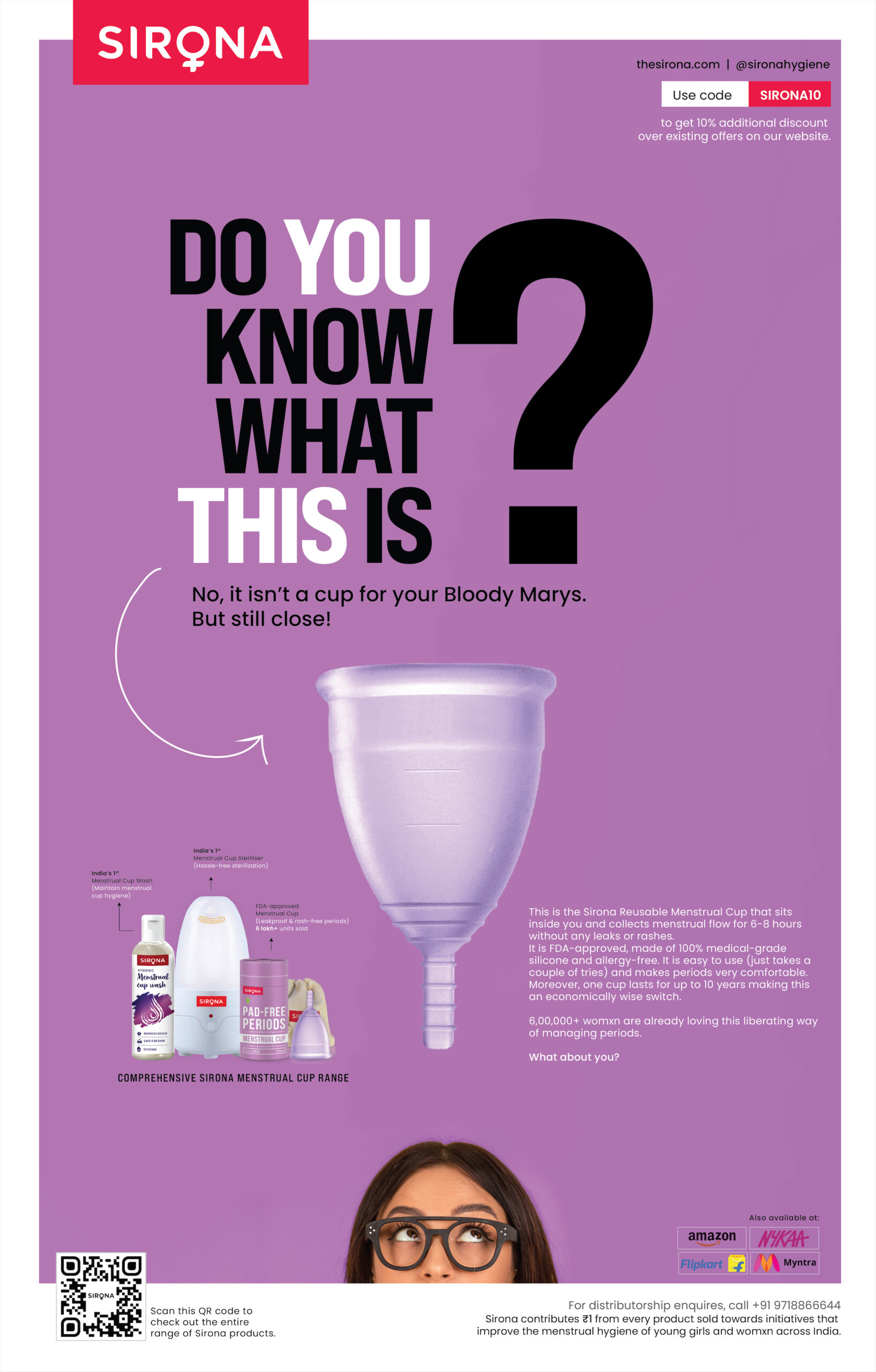 Sirona Menstrual Cup HT Full Page Ad